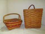 Longaberger 1993 Christmas Collection Bayberry Basket and Letter Organizer Basket