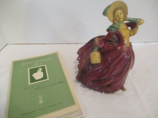 1940's Royal Doulton "Autumn Breezes" #1934 Figurine with Original Collectors Book