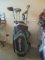 Top Flite Golf Bag w/ Misc. Drivers and Woods