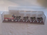Budweiser Clydesdale 8 Horse Hitch in Display Case