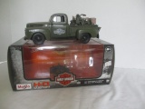 Harley Davidson Die Cast by Maisto 1948 Ford F-1 Pickup and 1942 WLA Flathead