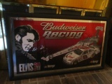 Budweiser Racing-Elvis 30th Anniversary- NHRA & Nascar Celebration Display w/ Mirrored Back