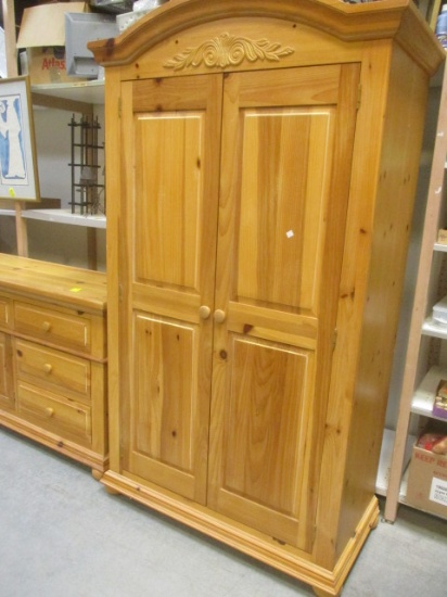 Broyhill White Washed Pine Armoire/Media Cabinet