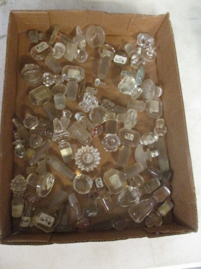 Clear Glass and Crystal Perfume Bottle Stoppers