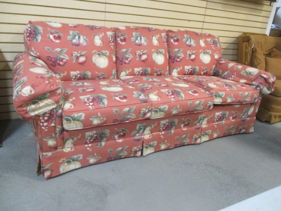Upholstered Scroll Arm Sofa