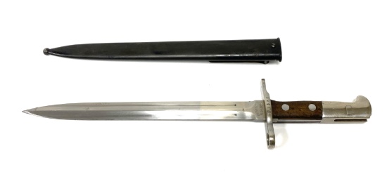 Excellent Swiss M1889 Knife Bayonet & Scabbard for Schmidt-Rubin M1889/M1911 Rifles