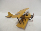 Metal Decorative Vintage Model Airplane-Yellow
