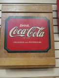 Coca-Cola Wood Wall Cabinet with 9 Separate Slots/Shelves