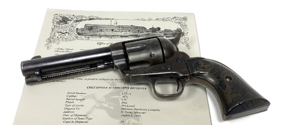 Antique 1st Gen. 1894 Colt SAA .41 COLT  (.41/c) Single Action Army Revolver with Factory Letter