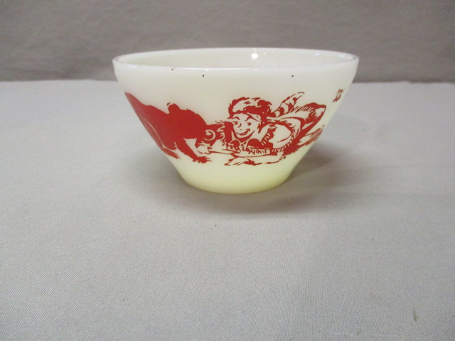 Lot - Vintage 1950's Fire King Davy Crockett Mug & Cereal Bowl