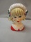 Napcoware Vintage Christmas Lady Head Vase approx. 7 1/2