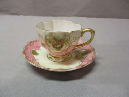 Tea Cup & Saucer Marked Fairyland China Japan