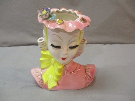 Lefton "Barbara" Vintage Head Vase approx. 5 1/2"