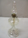 Small Clear Glass Oil Lamp approx.9 1/2