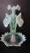 Limited Edition Fenton 95th Anniversary Green Opalescent 4 Horn Epergne