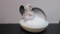 Vintage Westmoreland Glass Hand Painted Eagle Family Milk Glass Covered Animal Dish