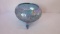 Fenton Iridescent Footed Bonbon Dish with Roaring Lion Design