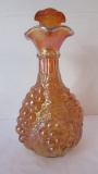 Marigold Grape Cluster Form Decanter with Rosenthal Crystal Figure Head Stopper