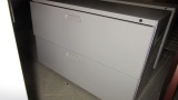 Beige Metal 2 Drawer Lateral File Cabinet