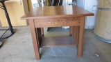 Oak Mission Style End Table