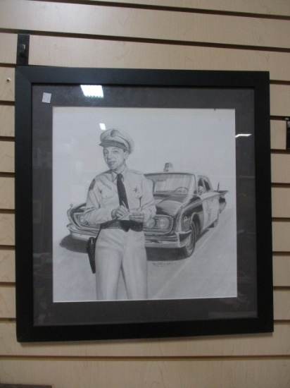 2016 Roger S Thomas Mayberrys Barney Fife Original Pencil Drawing