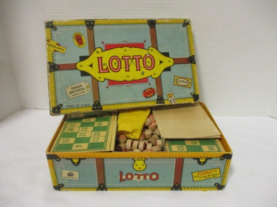 1930's Parker Bros. "Lotto" Board Game