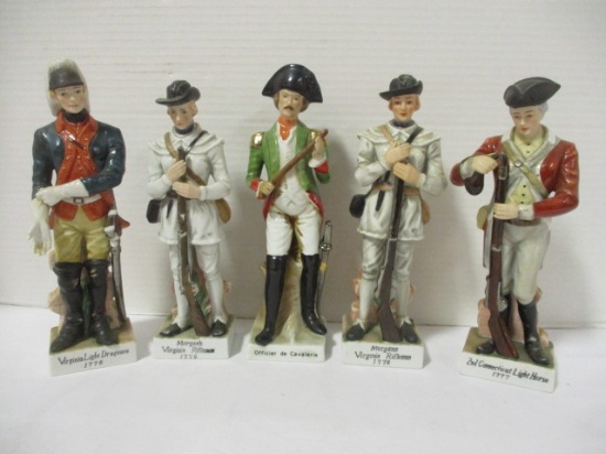 Five Vintage Porcelain Revolutionary Soldier Statues