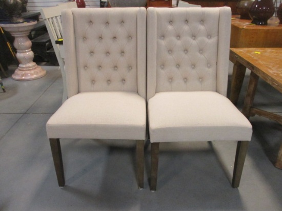 PR of Like New Coaster Tufted Back Parson's Chairs