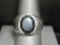 Sterling Silver Onyx Ring- Size 10 1/2