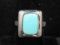 Sterling Silver Ring with Blue Stone