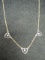14k Gold Triple Heart Diamond Necklace