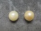 14k Gold Pearl Stud Earrings