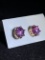 14k Gold Star Ruby Earrings