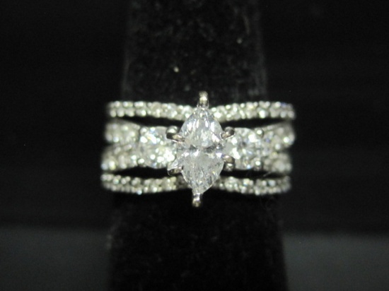14k White Gold Diamond Bridal Set