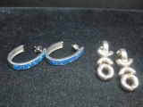 2 Pair of Sterling Silver Earrings