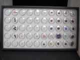 Large Lot of Loose Gemstones in Tray