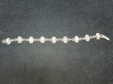 Sterling Silver Bracelet with Stones