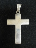 Large Sterling Silver Cross Pendant