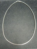 Sterling Silver Omega Necklace