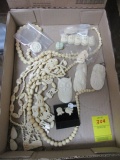 Lot of Carved Bone Jewelry