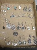 Lot of Silvertone Earrings