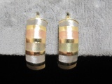 14k Gold Multi Color Gold Hoop Earrings