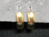 14k Gold Italian Hoop Earrings