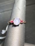 10k Gold Star Sapphire & Ruby Ring
