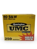 NIB 250rds. Of .40 S&W 180gr. MC Remington UMC Brass Ammunition