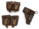 (2) Mosin-Nagant Ammo Pouches and Makarov Pistol Holster with Cleaning Rod