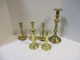 6 Brass Candlesticks