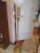 Gold Tone Torchiere 3 Arm Floor Lamp