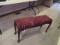 Queen Ann Style Bench with Sculpted Velvet Seat
