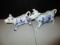 Two Blue and White Cow Creamers